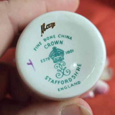 Staffordshire Miniature China Potted Plants