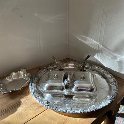793 Lot of Silverplate Serving Pieces