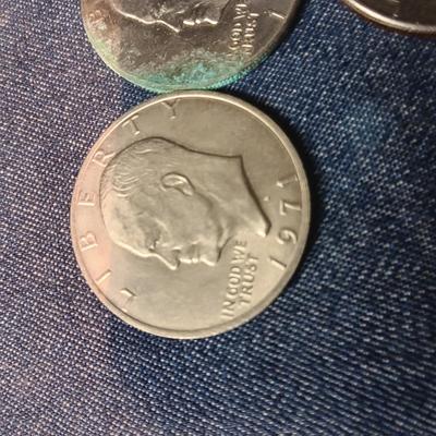 TWO 1972-D, 1971-D & 1974-D EISENHOWER DOLLARS
