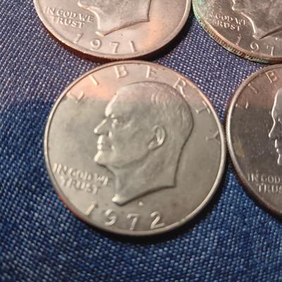 TWO 1972-D, 1971-D & 1974-D EISENHOWER DOLLARS
