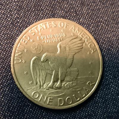 THREE 1971-D & 1 W/NO MINT MARK EISENHOWER DOLLARS