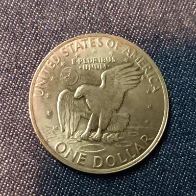 THREE 1971-D & 1 W/NO MINT MARK EISENHOWER DOLLARS