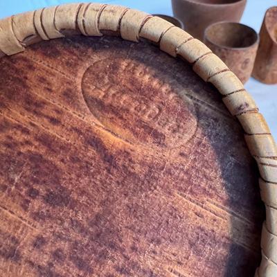 797 Birchbark Box , Stako Swedish Hand Turned Bowl & Cups