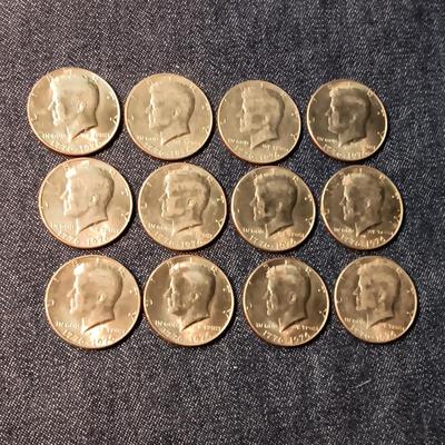 12 BICENTENNIAL KENNEDY HALF DOLLARS