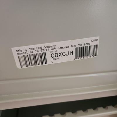 Hon Metal 3 Drawer File Cabinet on Casters