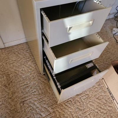 Hon Metal 3 Drawer File Cabinet on Casters