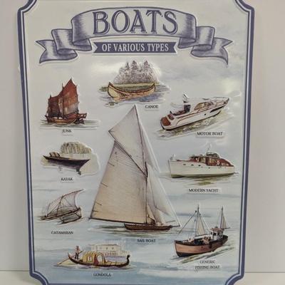 Boats Of Various Types Metal Wall Decor