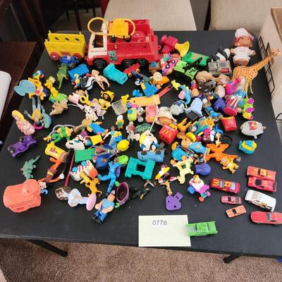 Large Lot of Vintage Collectables Fisher Price Hot Wheels McDonalds Trolls Matchbox Batman Garfield