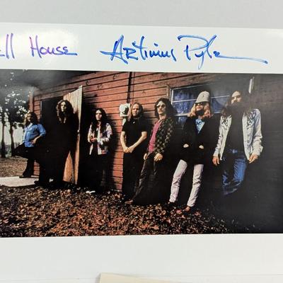 Artimus Pyle Signed Lynyrd Skynyrd "Hell House" Photograph & Newspaper Clippings