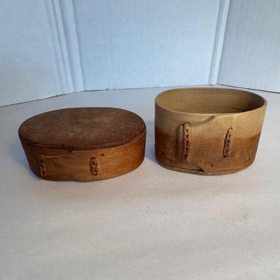 803 Antique Swedish Bentwood Covered Box