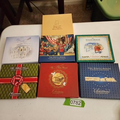 7 White House Christmas Ornaments 1999 2009 thru 2014
