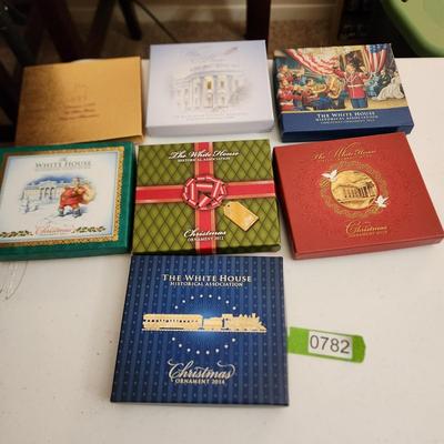 7 White House Christmas Ornaments 1999 2009 thru 2014