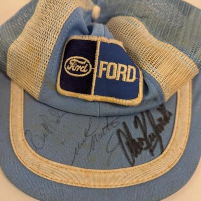Vintage NASCAR Hats - Ford Hat Is Signed