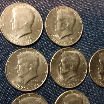 7 BICENTENNIAL KENNEDY HALF DOLLARS