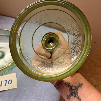 Green candy bowl
