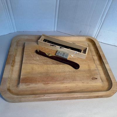 805 Zatoba Black Walnut Bread Lame Knife with Cutting Board