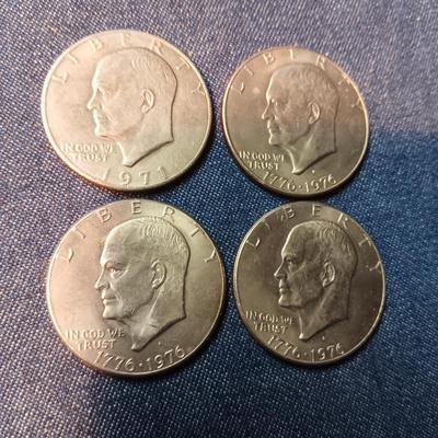 1971 & 3 BICENTENNIAL-D EISENHOWER DOLLARS