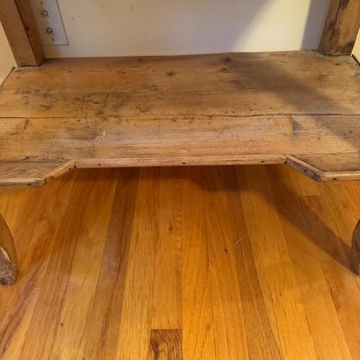 806 Small Single Drawer Scrubbed Pine Rustic Table