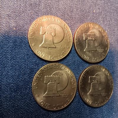 4 EISENHOWER BICENTENNIAL DOLLARS