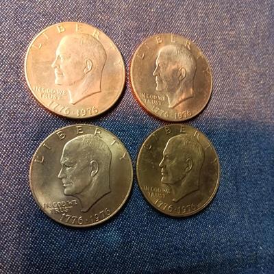 4 EISENHOWER BICENTENNIAL DOLLARS