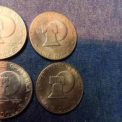 4 EISENHOWER BICENTENNIAL DOLLARS