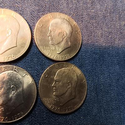 4 EISENHOWER BICENTENNIAL DOLLARS