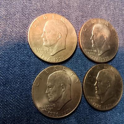 4 EISENHOWER BICENTENNIAL DOLLARS