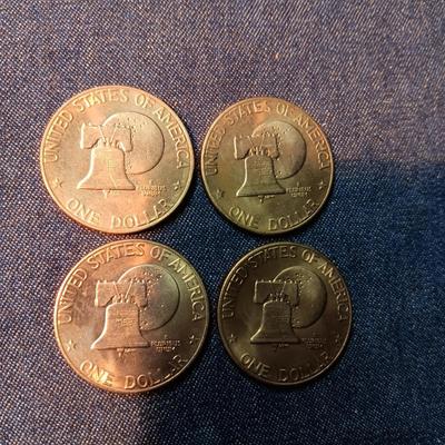 4 EISENHOWER BICENTENNIAL DOLLARS