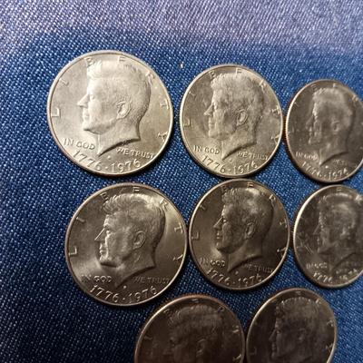 8 KENNEDY BICENTENNIAL HALF DOLLARS ALL DENVER MINT