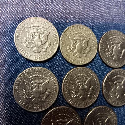 FOUR 1971-D & FOUR 1972 KENNEDY HALF DOLLARS