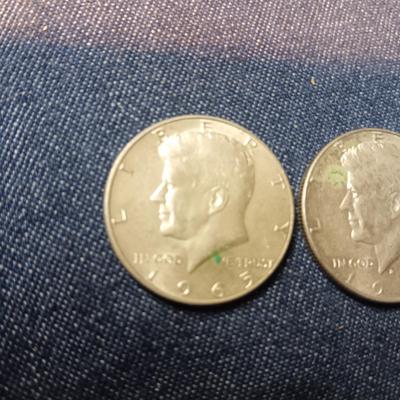 1965, 1967 & 1968-D KENNEDY HALF DOLLARS