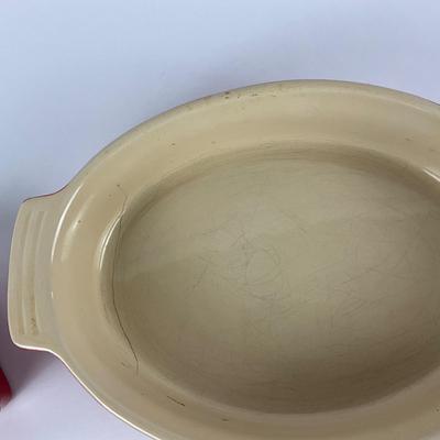 249 Le Creuset Oval Baking Dish with Home Essentials