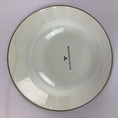 256 Mackenzie Childs Courtly Check Enamel Centerpiece Bowl