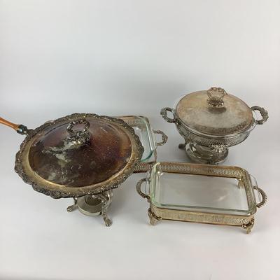 257 Lot of Silverplate Serving Dishes