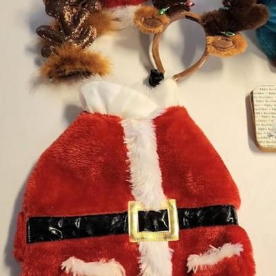 Lot 460 Santa Hat and Costume Dog Lot
