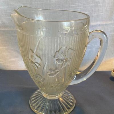 Jeanette Footed Iris Pitcher