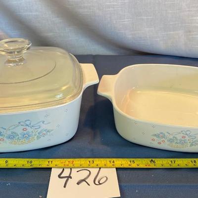 Corning-ware Country Corn Flower Casserole Dish