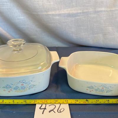 Corning-ware Country Corn Flower Casserole Dish