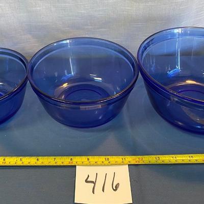 Anchor Hocking Blue Mixing Bowl Set