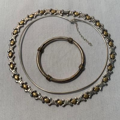 Gold, Silver, & Copper Necklaces & Cuff Bracelets, incl. 925 (ST-HS)