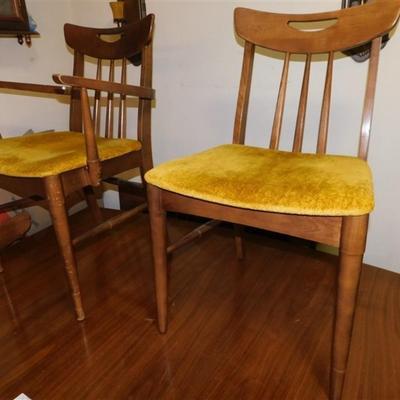 6337/1 MCM Statesville Chair Company Dining Room Table 8 Chairs