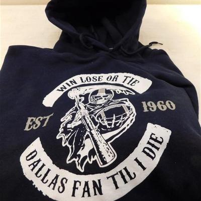 Sale Photo Thumbnail #99: 6337/125 Gilden Dallas Hoodie ~ Size XL ~ Win - Lose  or Tie Dallas Fan Till I Die 