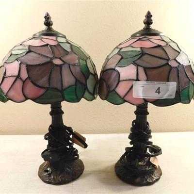 6337/4 Tiffany Style Night Lights 14" Tall