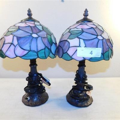 6337/4 Tiffany Style Night Lights 14" Tall