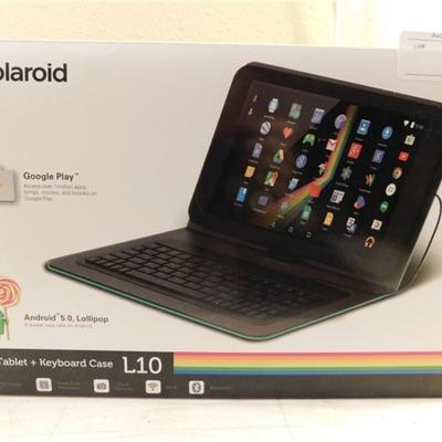 6337/175 Polaroid L10 Android 5.0 Lollipop 10.1 Tablet + Keyboard Case ( Needs new Keyboard if u want to use that way)