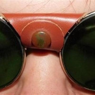 6337/96 Antique Steampunk Glasses 1930's Cutting Torch / Welsh Welder's Safety Glasses