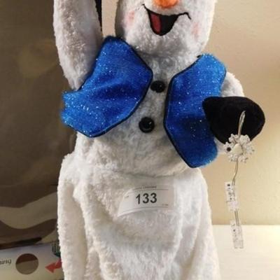 6337/133 Snowflake Spinning Snowman ~ 17" ~ Battery Operated
