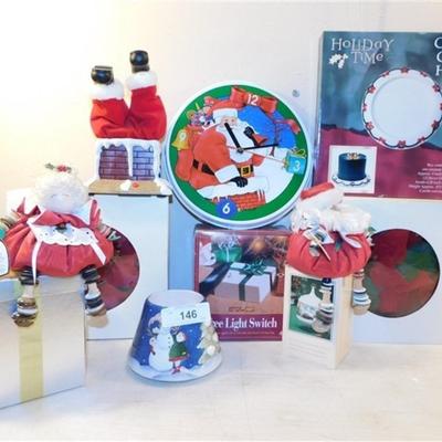 6337/146 Large Lot OF Christmas Decorations ~ Tree Light Switch / Candle Holder / Etc