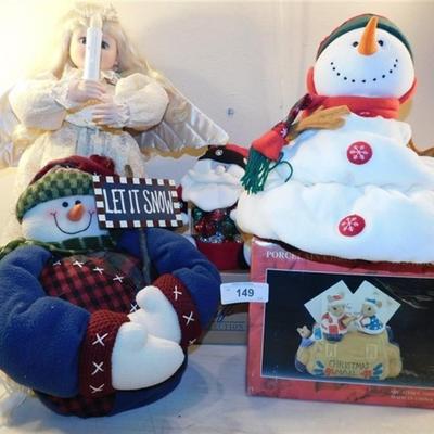 6337/149 Large Lot of Christmas ~ Angel / Snowmen / Santa / Card Holder