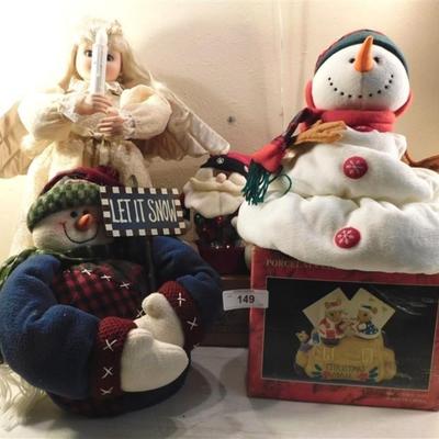 6337/149 Large Lot of Christmas ~ Angel / Snowmen / Santa / Card Holder